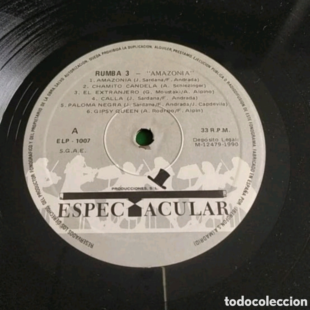 Discos de vinilo: Lp Rumba Tres. Amazonia - Foto 3