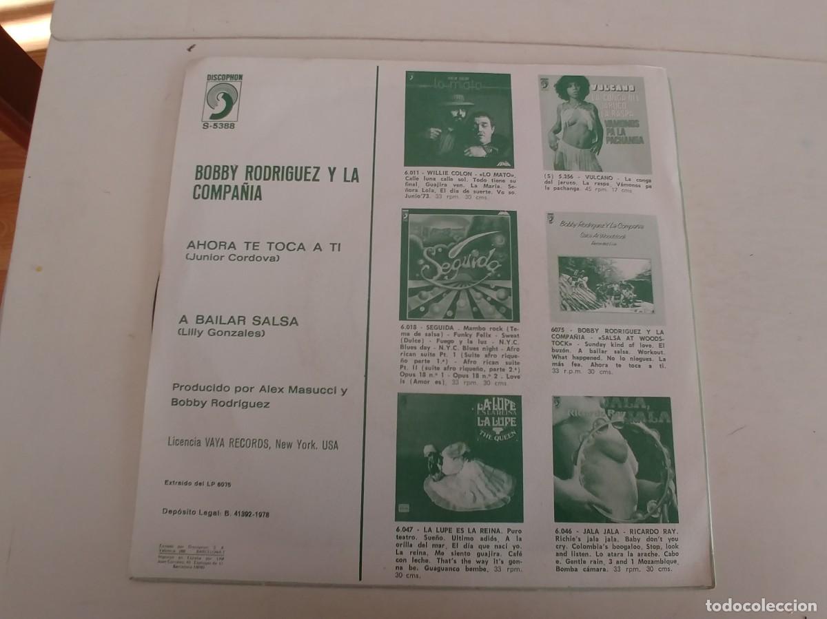 Discos de vinilo: BOBBY RODRIGUEZ Y LA COMPA&Ntilde;IA-SINGLE AHORA TE TOCA A TI-NUEVO - Foto 2