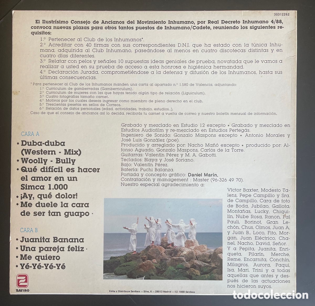 Discos de vinilo: Los Inhumanos 30 Hombres solos - Foto 2