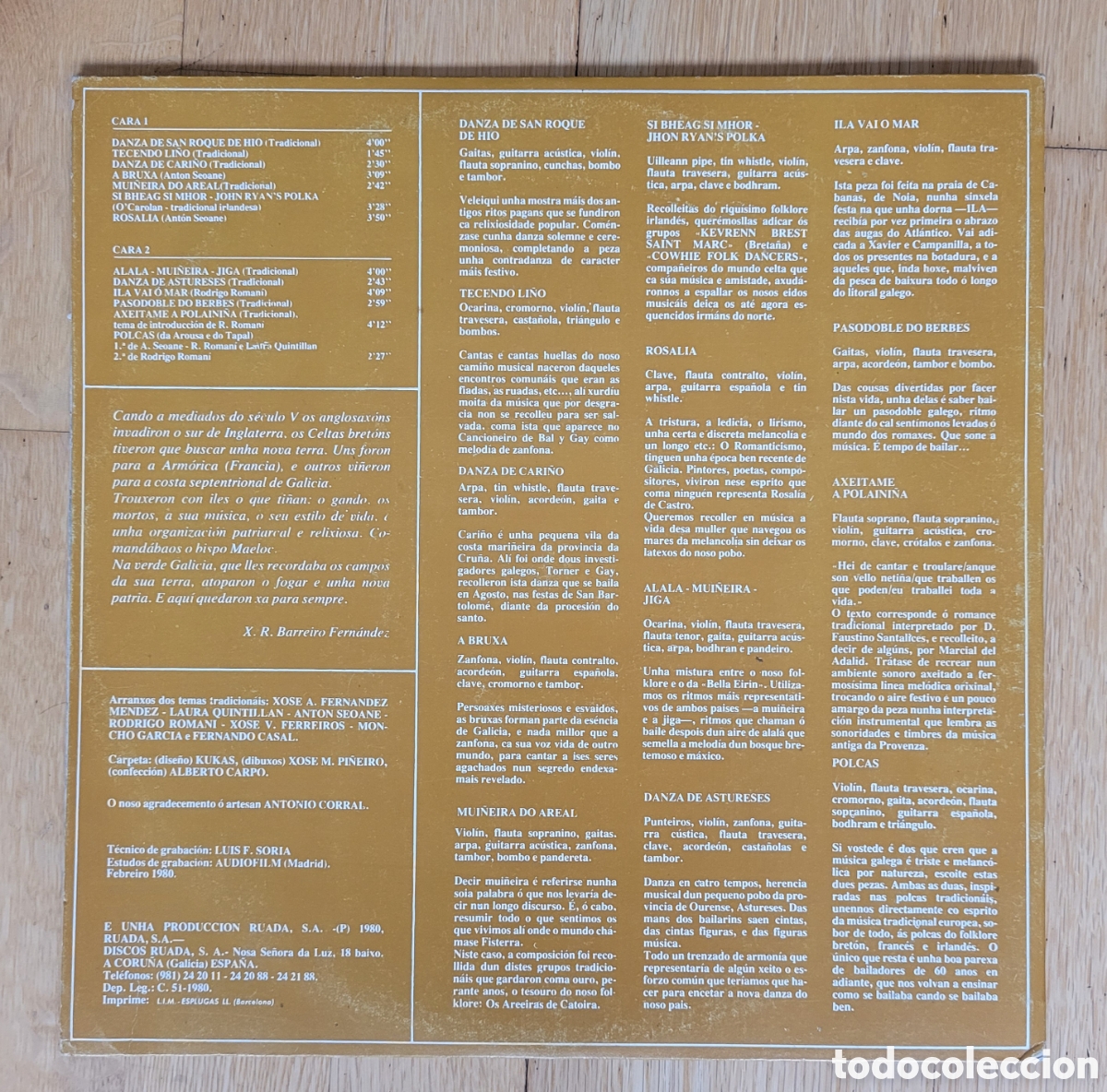 Discos de vinilo: Milladoiro A Galicia de Maeloc lp - Foto 2