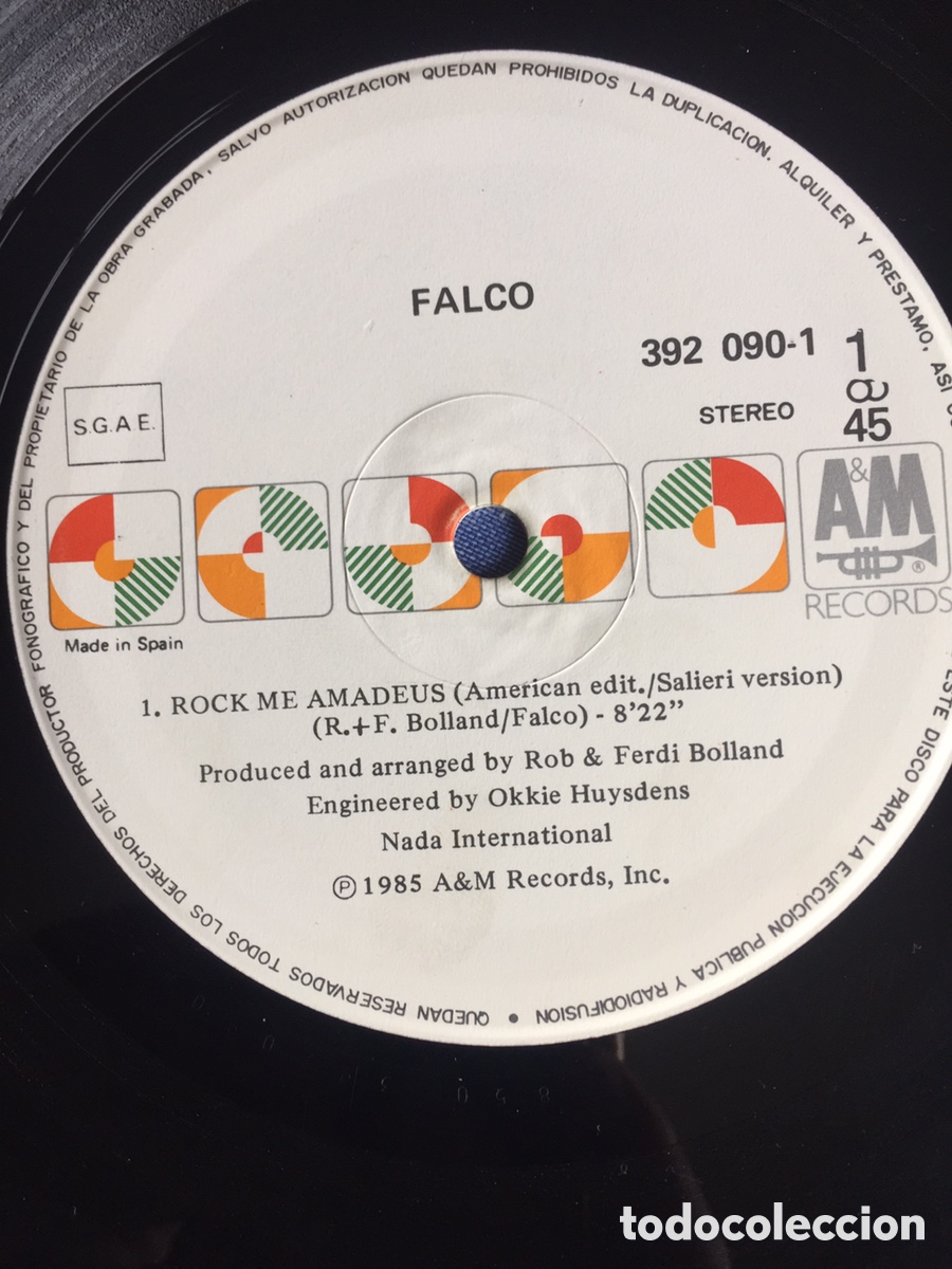 Discos de vinilo: FALCO - ROCK ME AMADEUS / MAXI - Foto 10