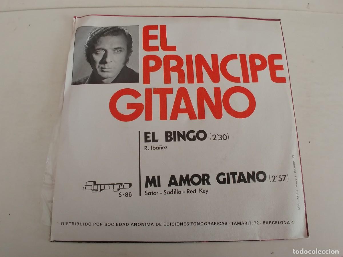 Discos de vinilo: EL PRINCIPE GITANO-SINGLE EL BINGO - Foto 2