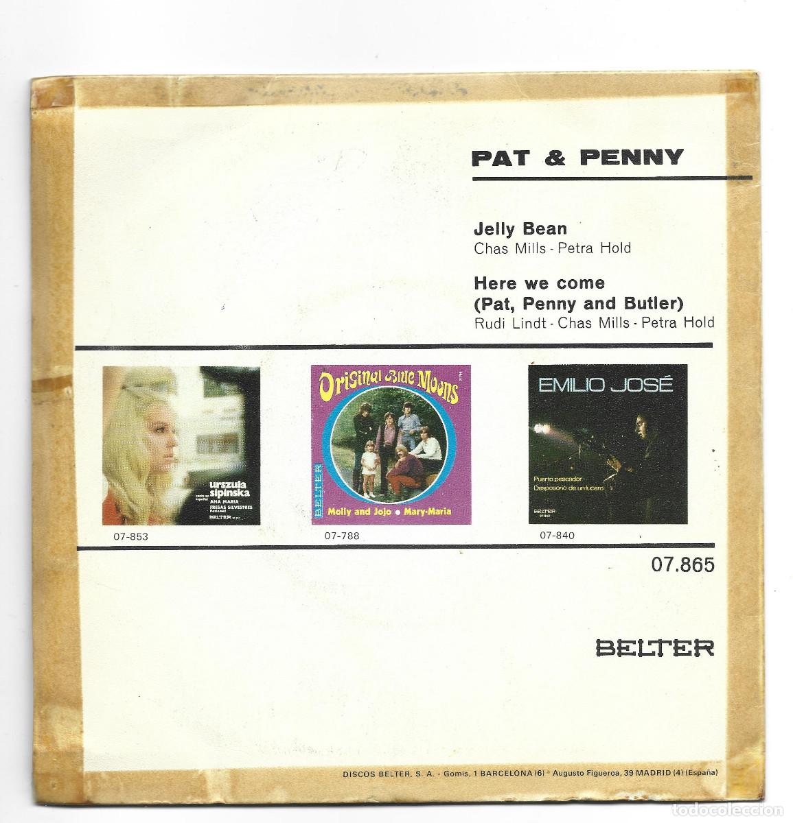 Discos de vinilo: PAT & PENNY-JELLY BEAN-HERE WE COME - Foto 2