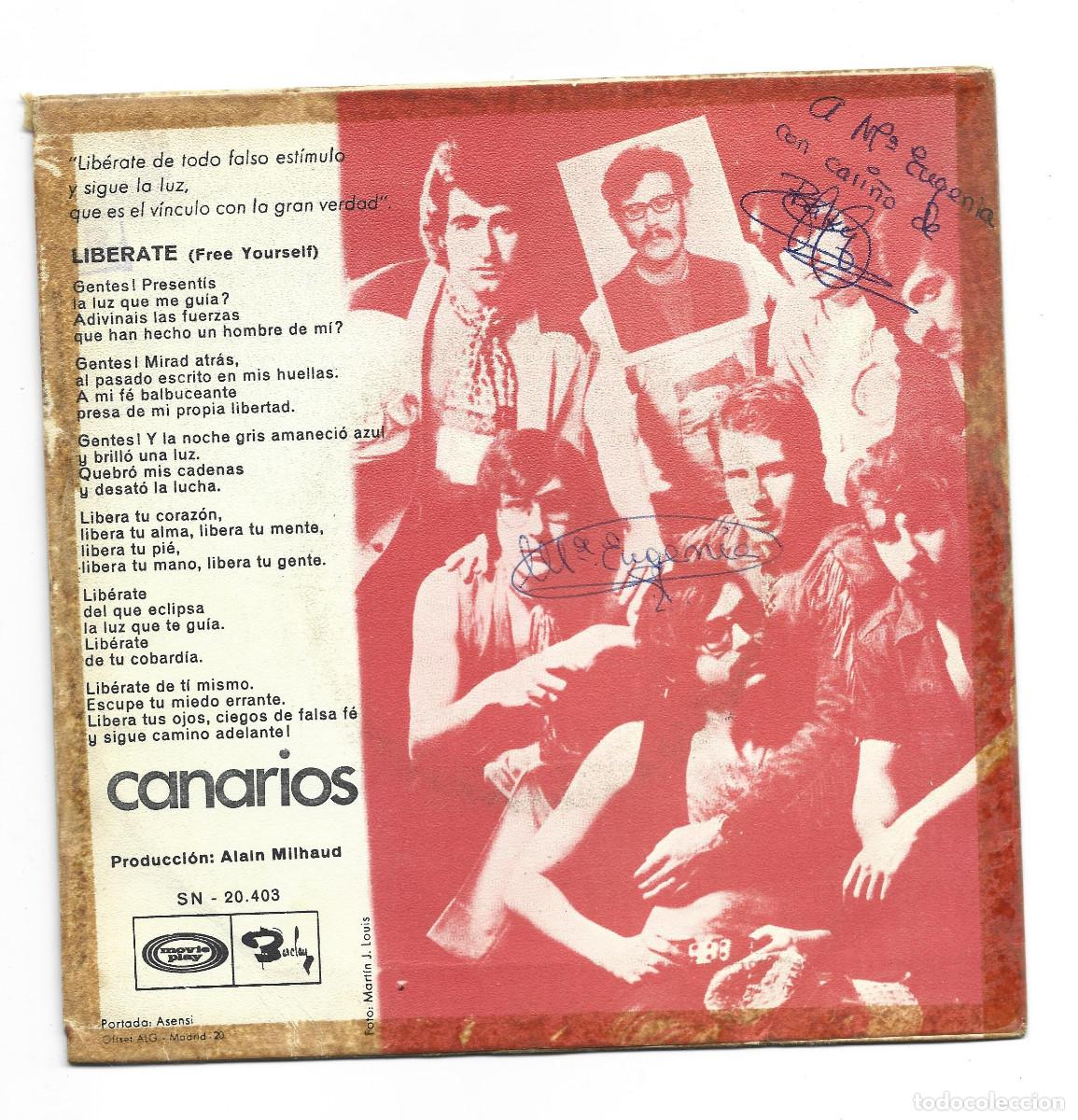 Discos de vinilo: LOS CANARIOS- LIBERATE - Foto 2