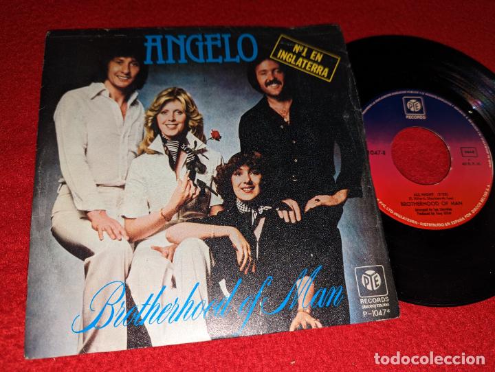 Disques de vinyle: BROTHERHOOD OF MAN All night/Angelo 7'' single 1977 PYE edicion ESPA&Ntilde;OLA SPAIN