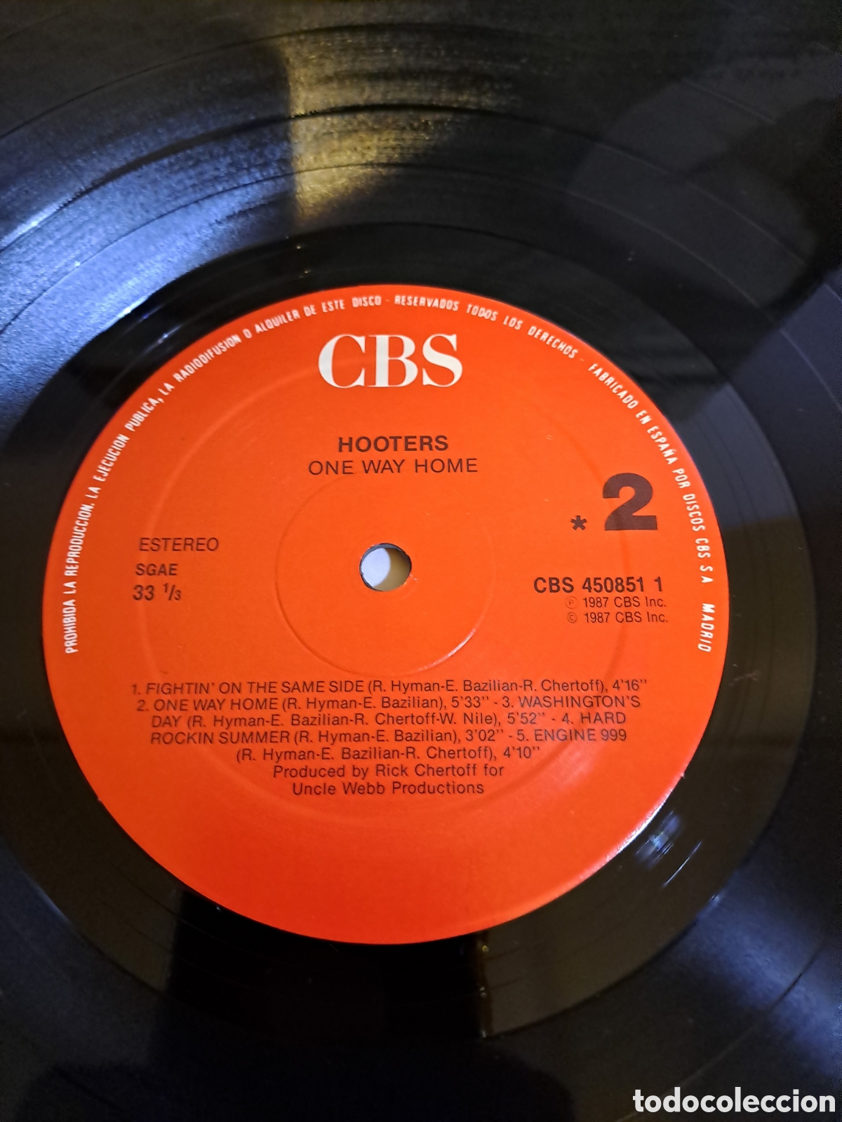 Discos de vinilo: *Hooters*&nbsp;&ndash;&nbsp;One Way Home. Z.1 - Foto 3