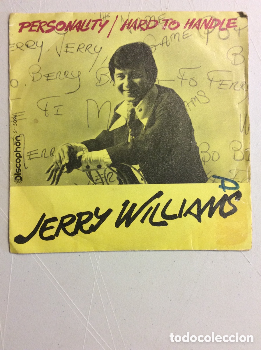Discos de vinilo: Jerry Williams. Personality. Hard to handle. - Foto 1