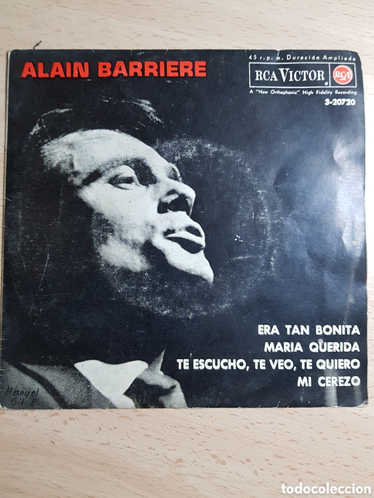 Disques de vinyle: EP 7&rdquo; Alain Barriere 1963 Era tan Bonita + 3.