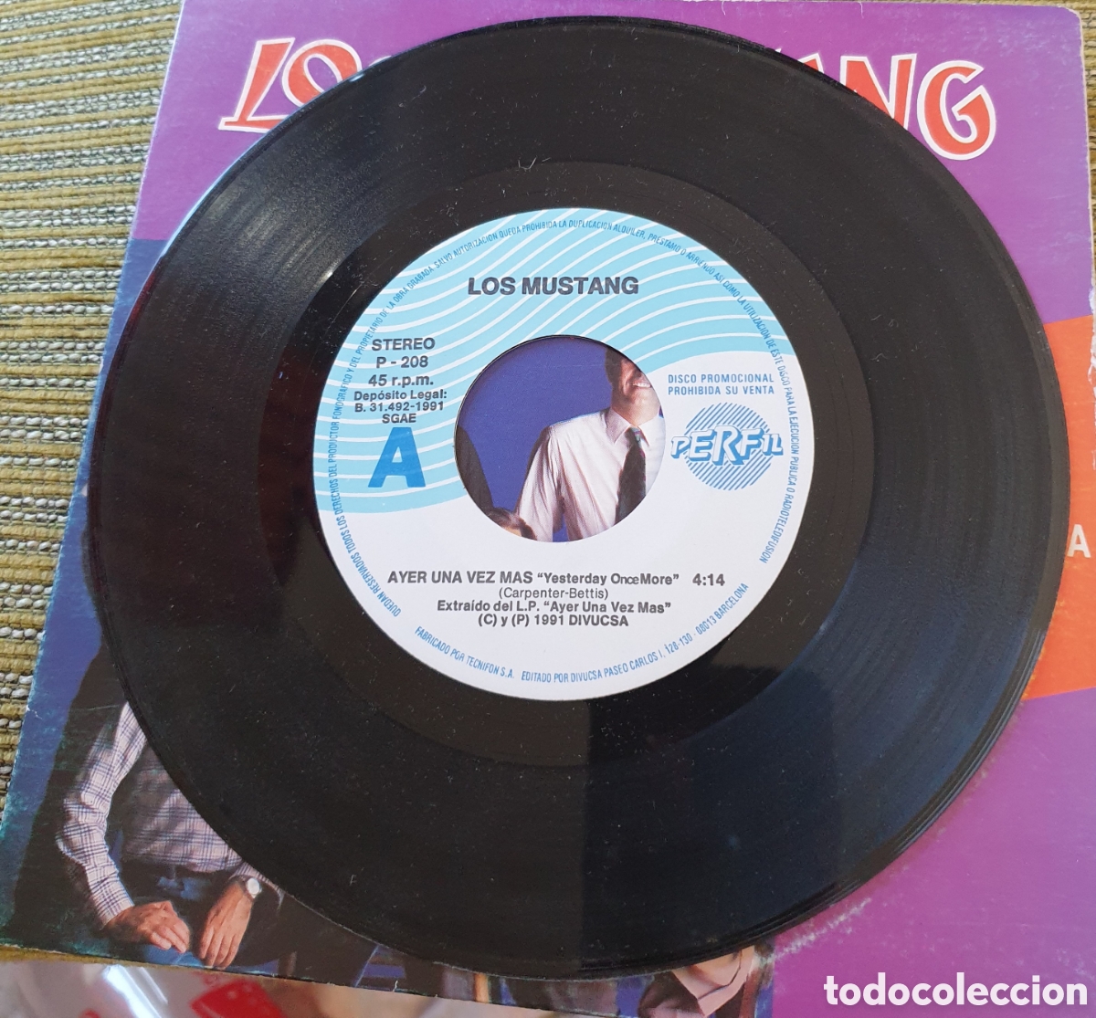 Discos de vinilo: Los Mustang - ayer una vez mas - Foto 2