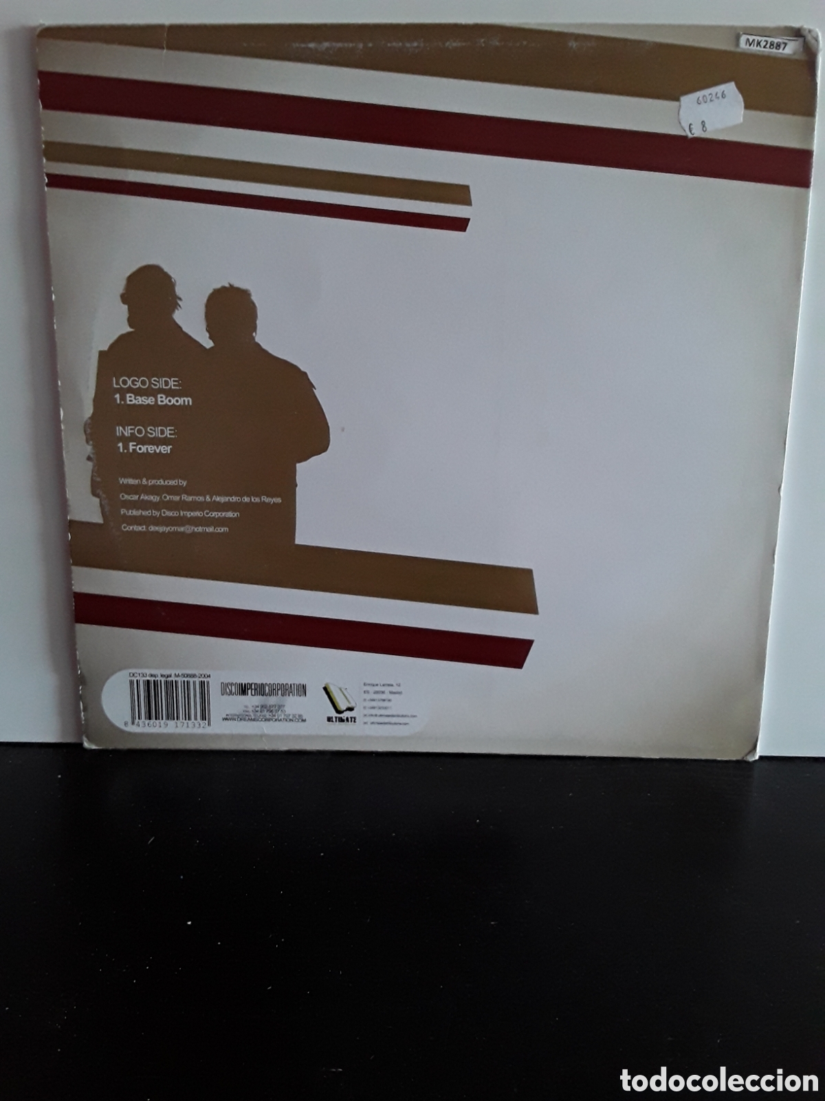 Discos de vinilo: Oscar Akagy vs. DJ Omar &lrm;&ndash; Base Boom / Forever - Foto 2