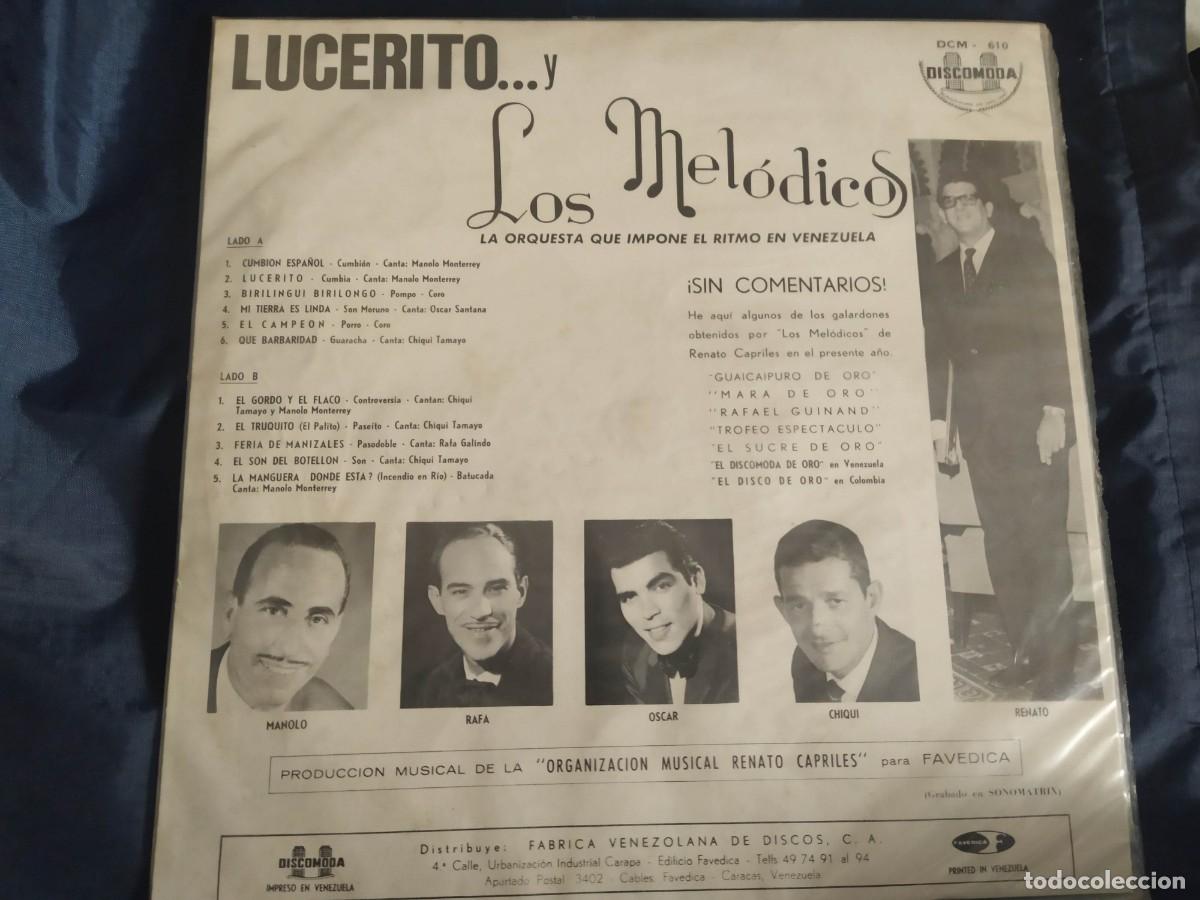 Discos de vinilo: lucerito... y los melodicos LP VENEZUELA - Foto 2