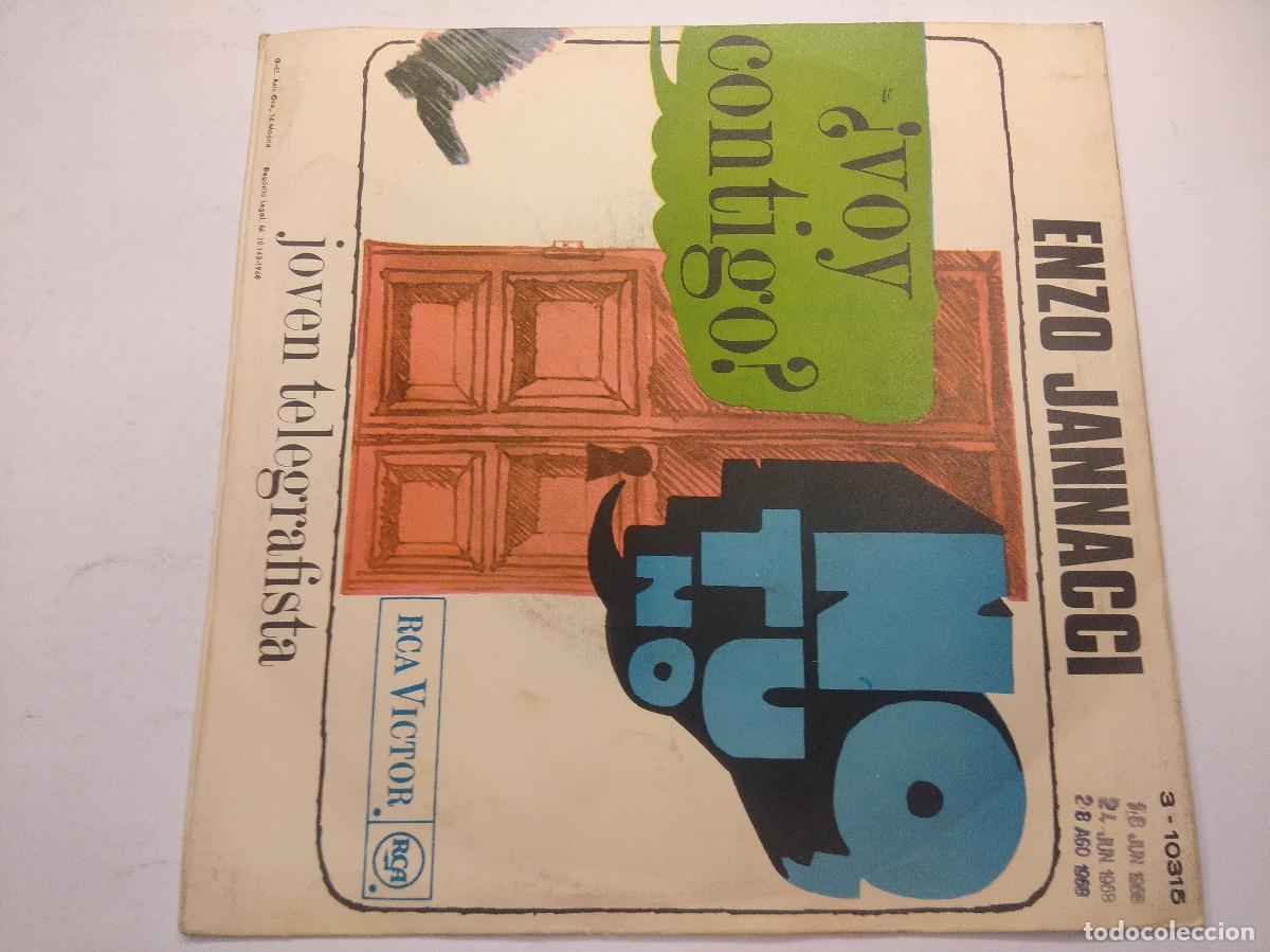 Discos de vinilo: ENZO JANNACCI/VOY TELEGRAFISTA/SINGLE. - Foto 3