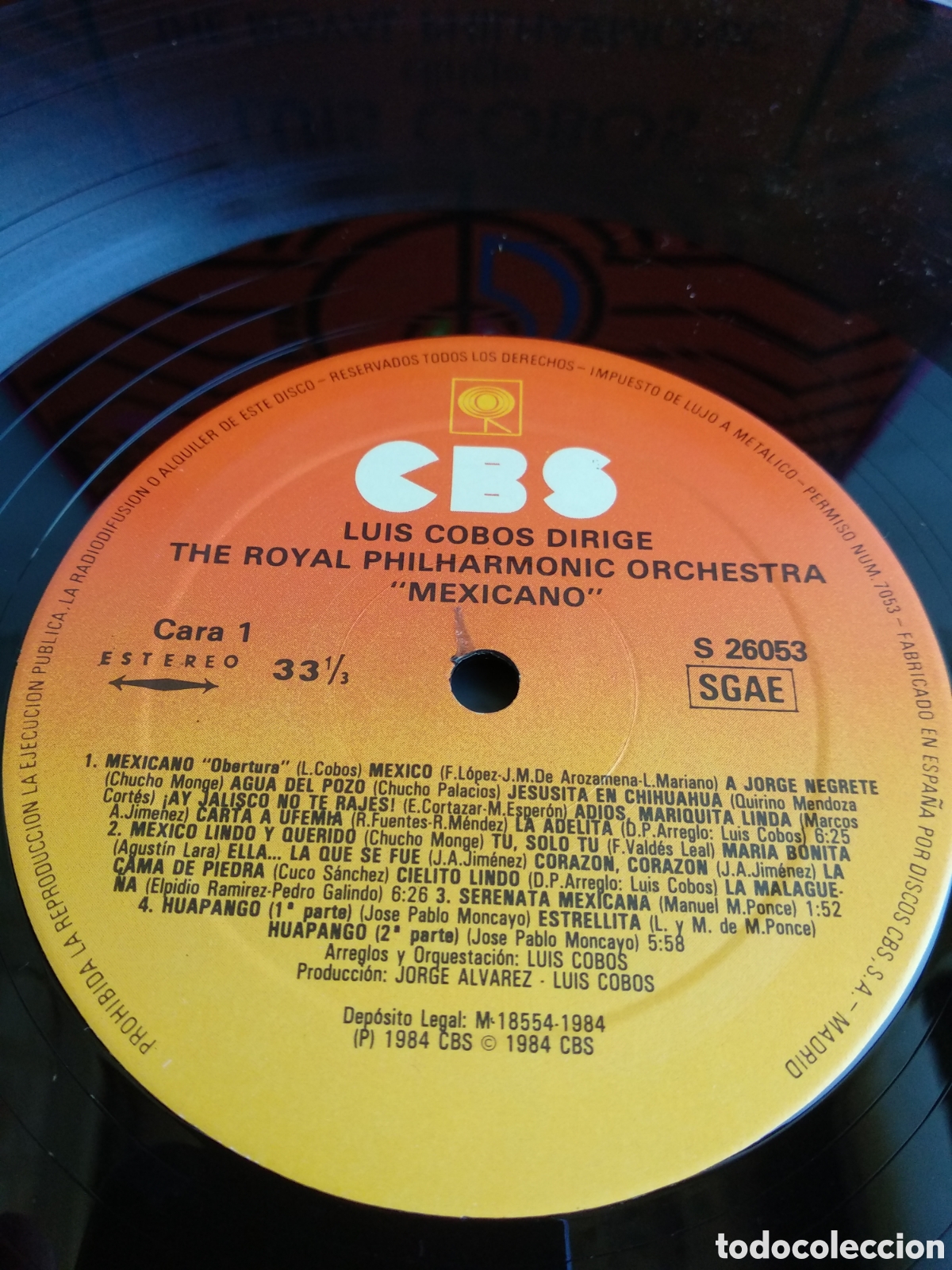 Discos de vinilo: *LUIS COBOS, MEXICANO, SPAIN, CBS, 1984, LC.2 - Foto 4