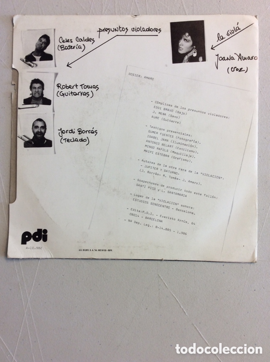 Discos de vinilo: AMARO. VIOLACION. JUPITER Y SATURNO. - Foto 2