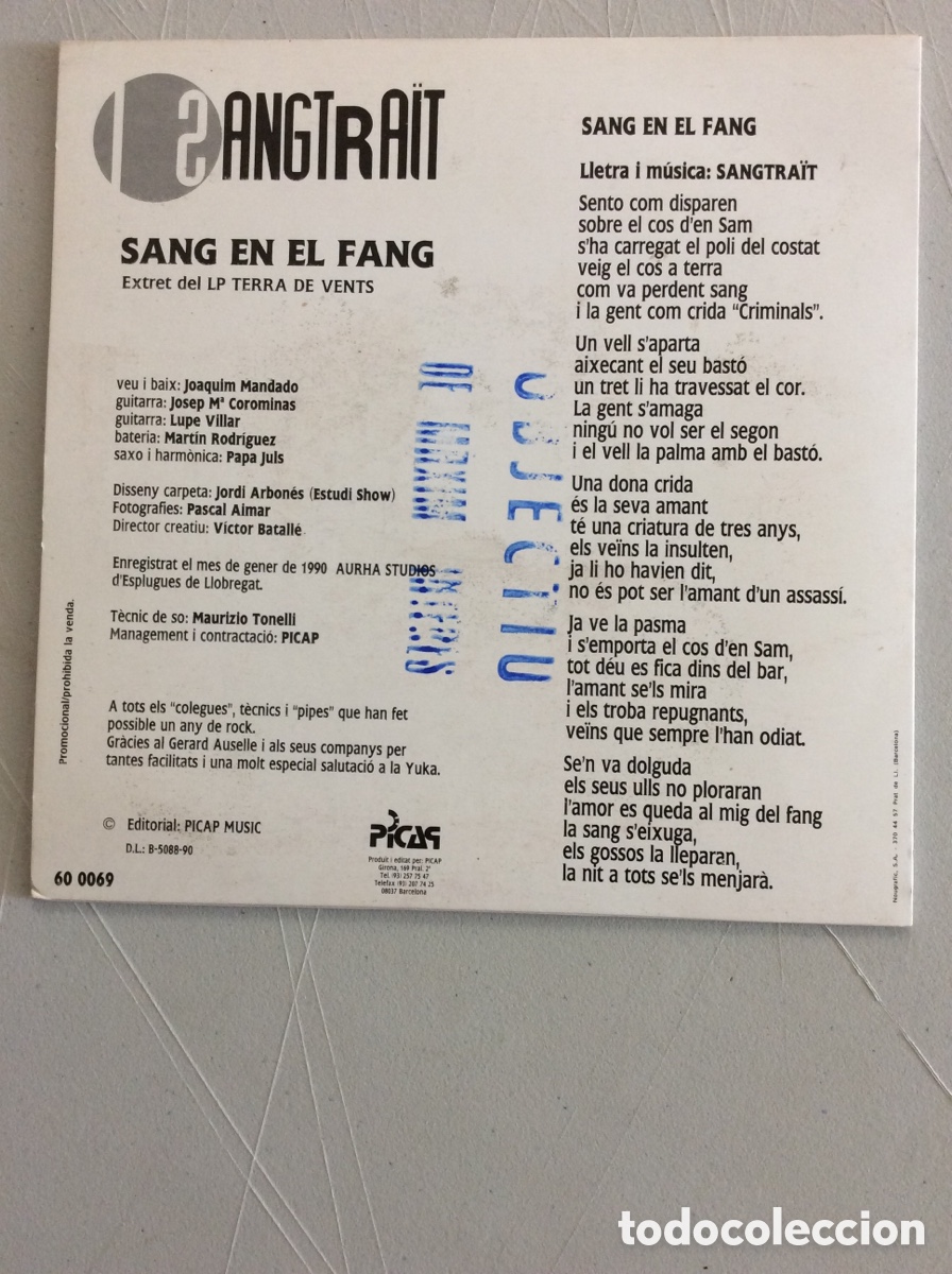 Discos de vinilo: SANGTRA&Iuml;T. SANG EN EL FANG. - Foto 2