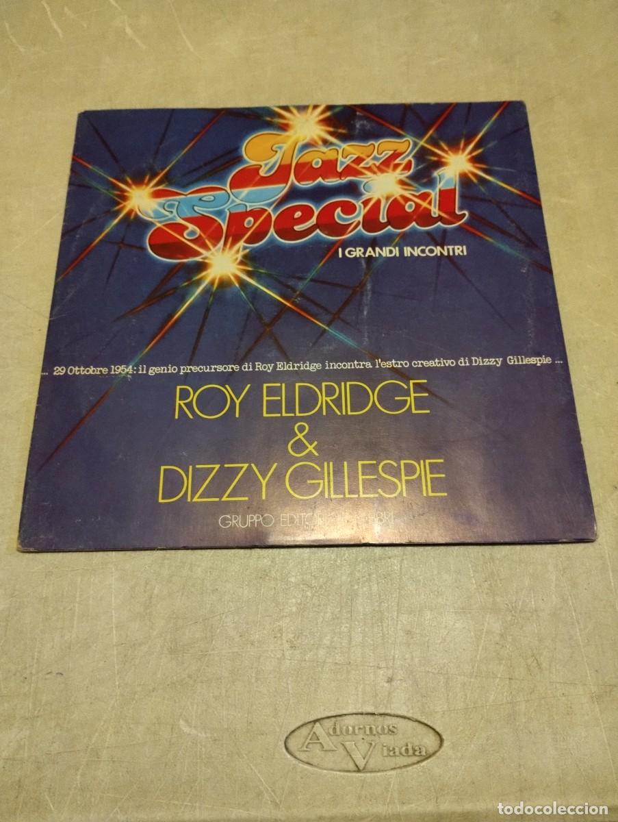Discos de vinilo: Roy Eldridge & Dizzy Gillespie It.1980 portada abierta libreto - Foto 1