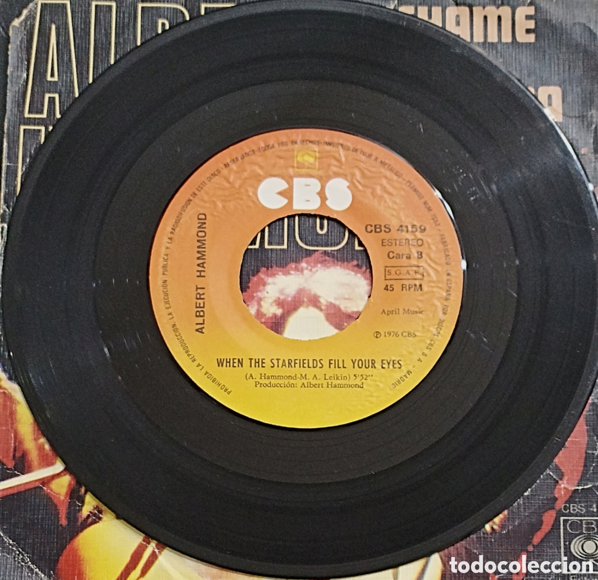 Discos de vinilo: SINGLE ALBERT HAMMOND - ECHAME A MI LA CULPA - CBS 1976 - Foto 4