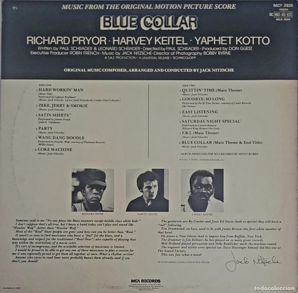 Discos de vinilo: BLUE COLLAR. JACK NITZSCHE Y VARIOS - Foto 2