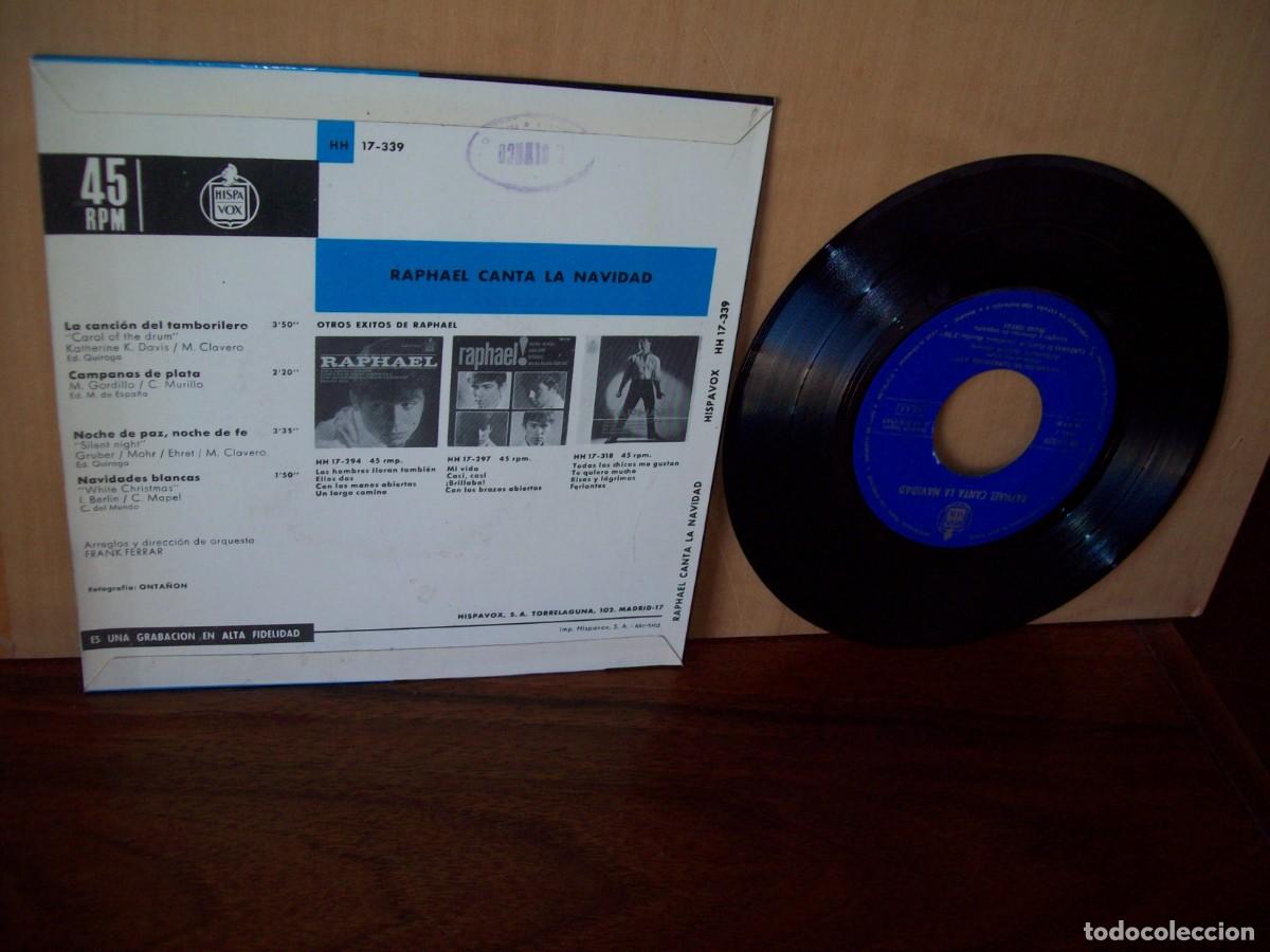 Discos de vinilo: RAPHAEL CANTA LA NAVIDAD - EP 4 CANCIONES - Foto 2
