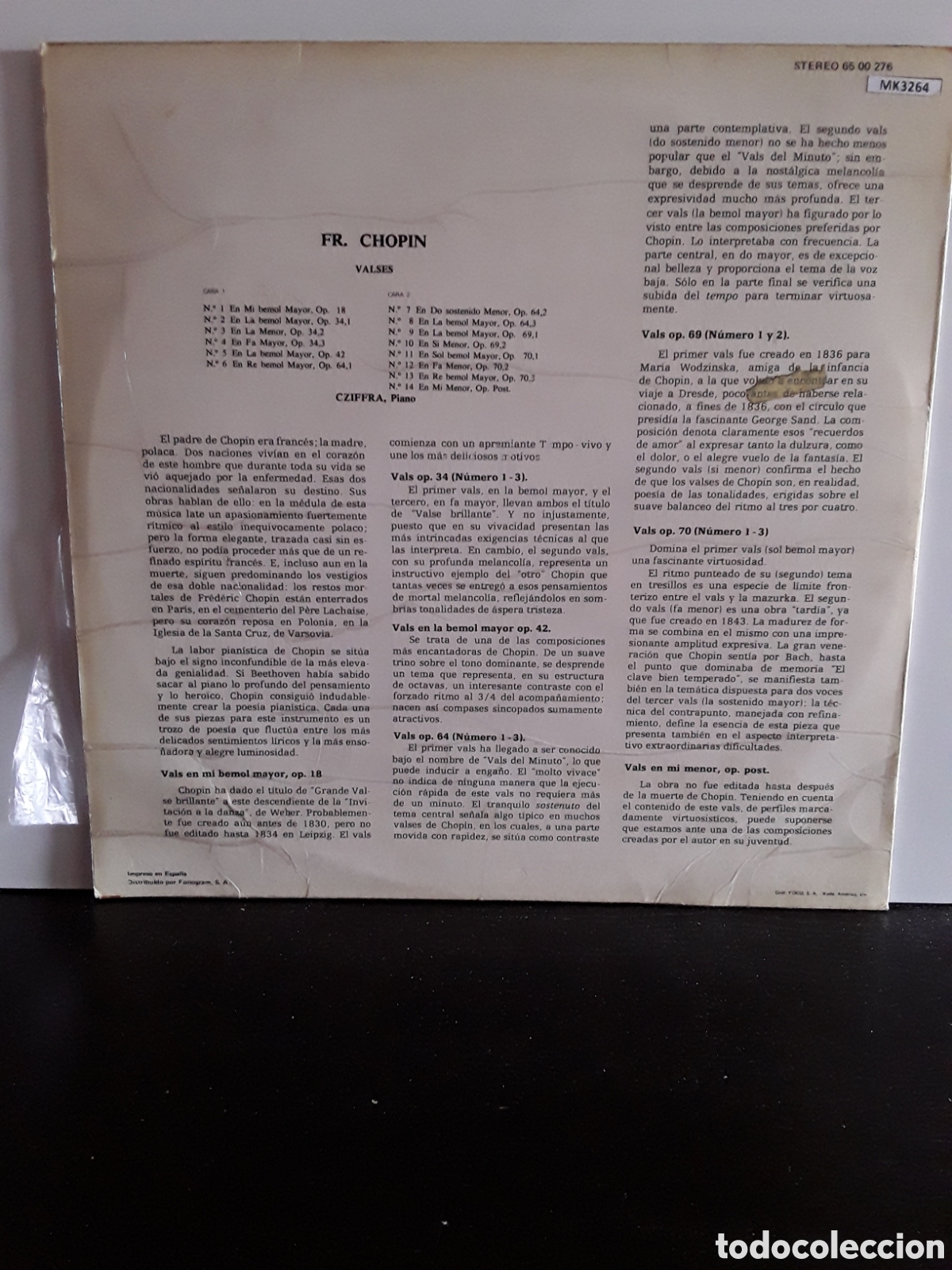 Discos de vinilo: Cziffra*, Chopin* &lrm;&ndash; Valses - Foto 2