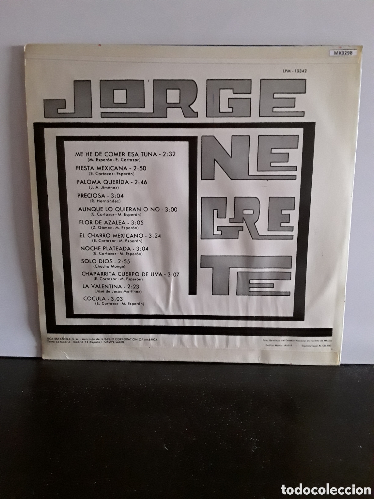 Discos de vinilo: Jorge Negrete &lrm;&ndash; Jorge Negrete - Foto 2
