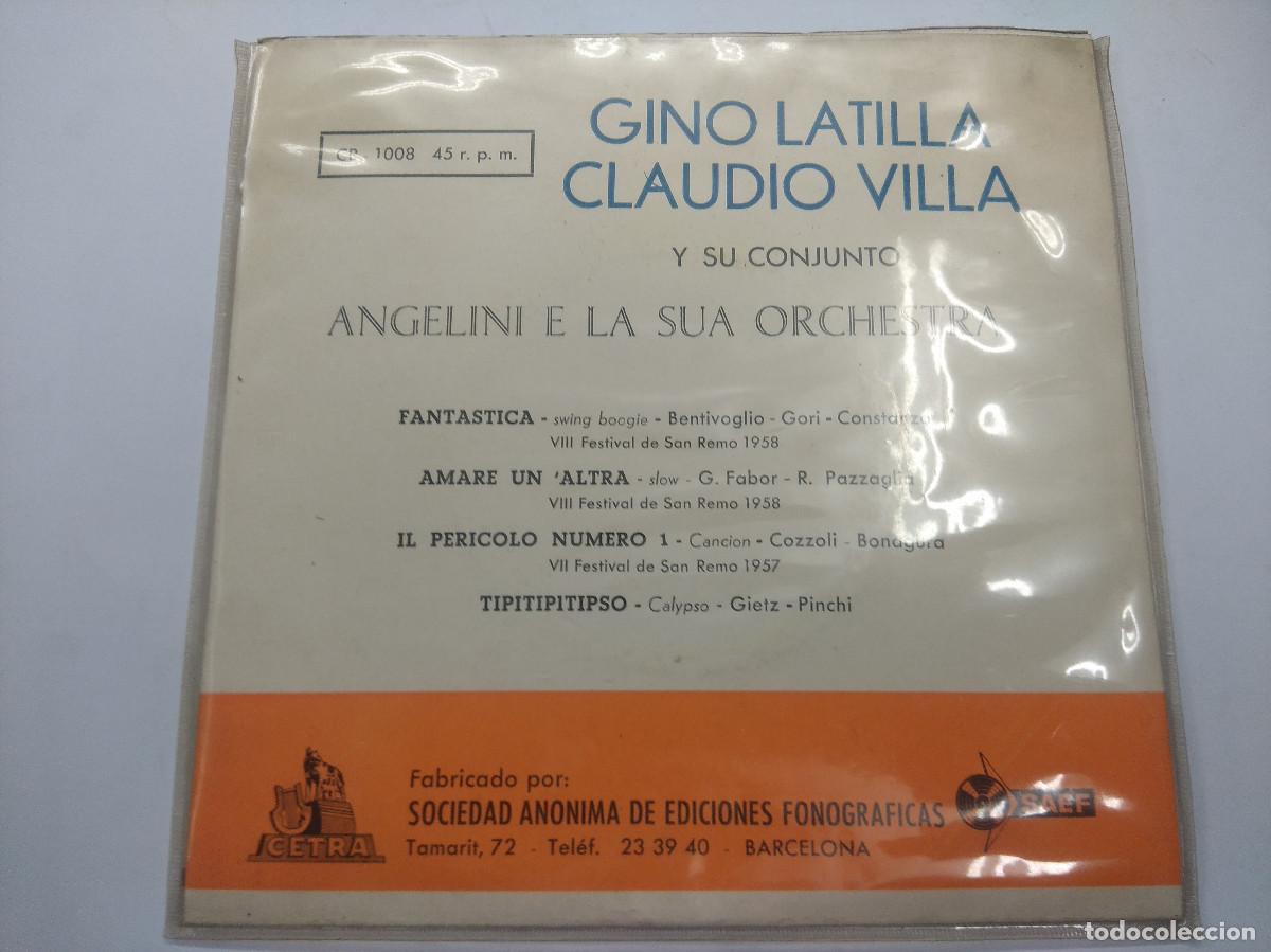 Discos de vinilo: CLAUDIO VILLA/FANTASTICA/SINGLE. - Foto 3