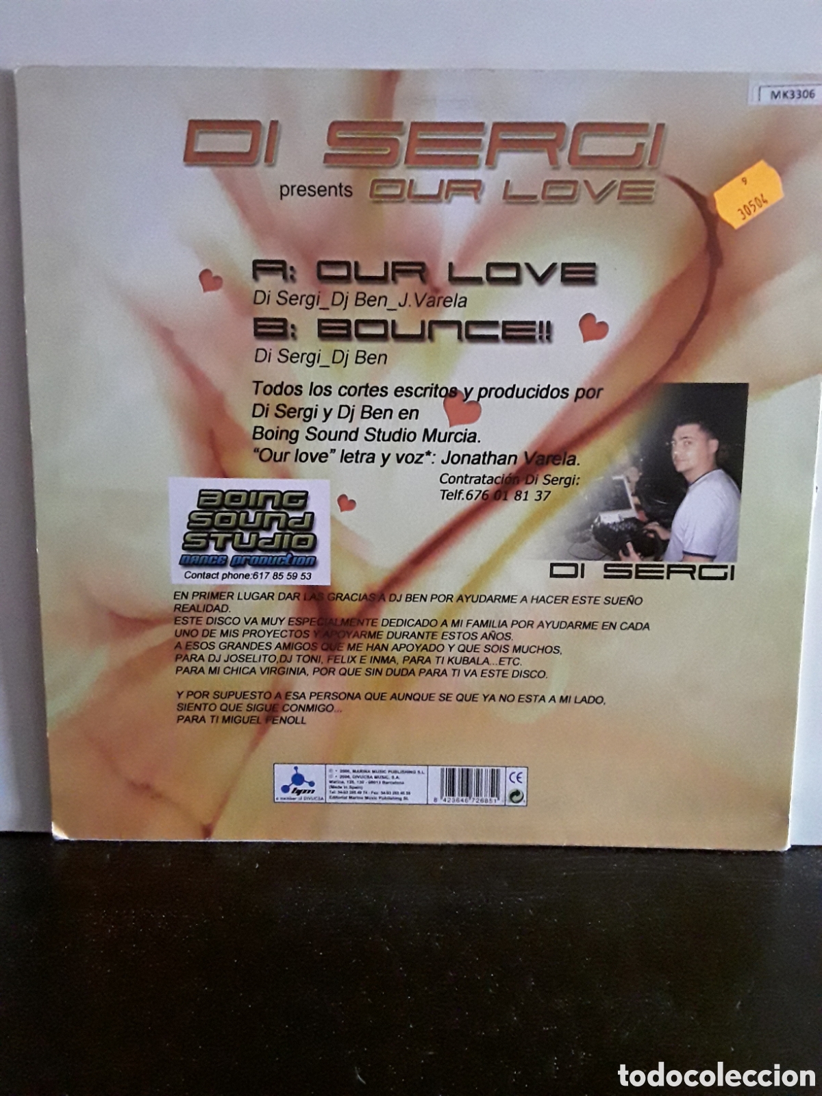 Discos de vinilo: Di Sergi &lrm;&ndash; Our Love - Foto 2