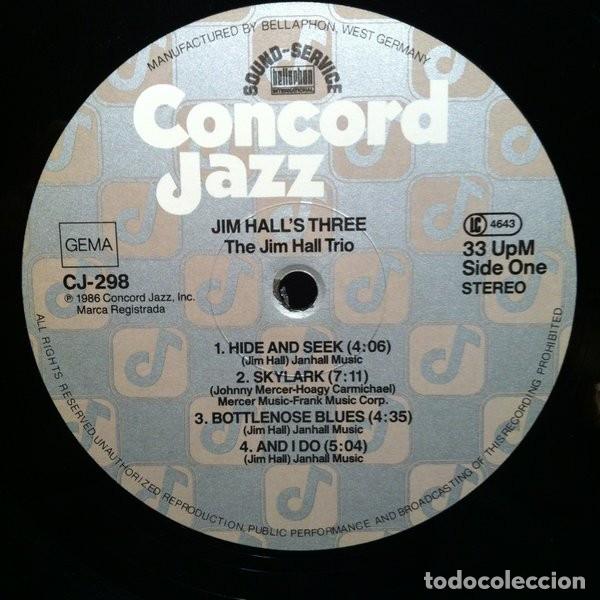 Discos de vinilo: Jim Hall &lrm;&ndash; Jim Halls Three - Foto 3