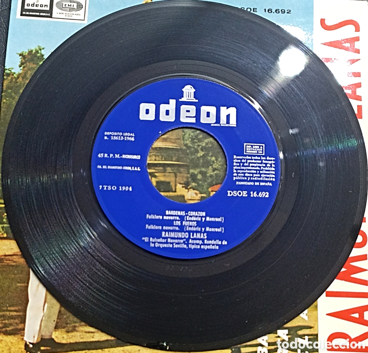 Discos de vinilo: EP RAIMUNDO LANAS - BARDENAS-CORAZ&Oacute;N... - ODEON 1966 - Foto 3