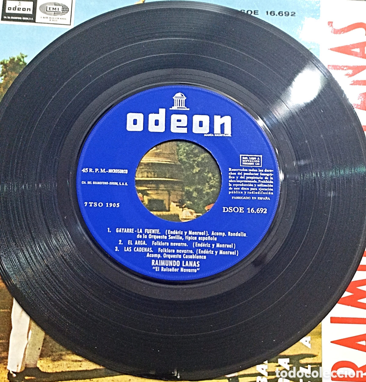 Discos de vinilo: EP RAIMUNDO LANAS - BARDENAS-CORAZ&Oacute;N... - ODEON 1966 - Foto 4