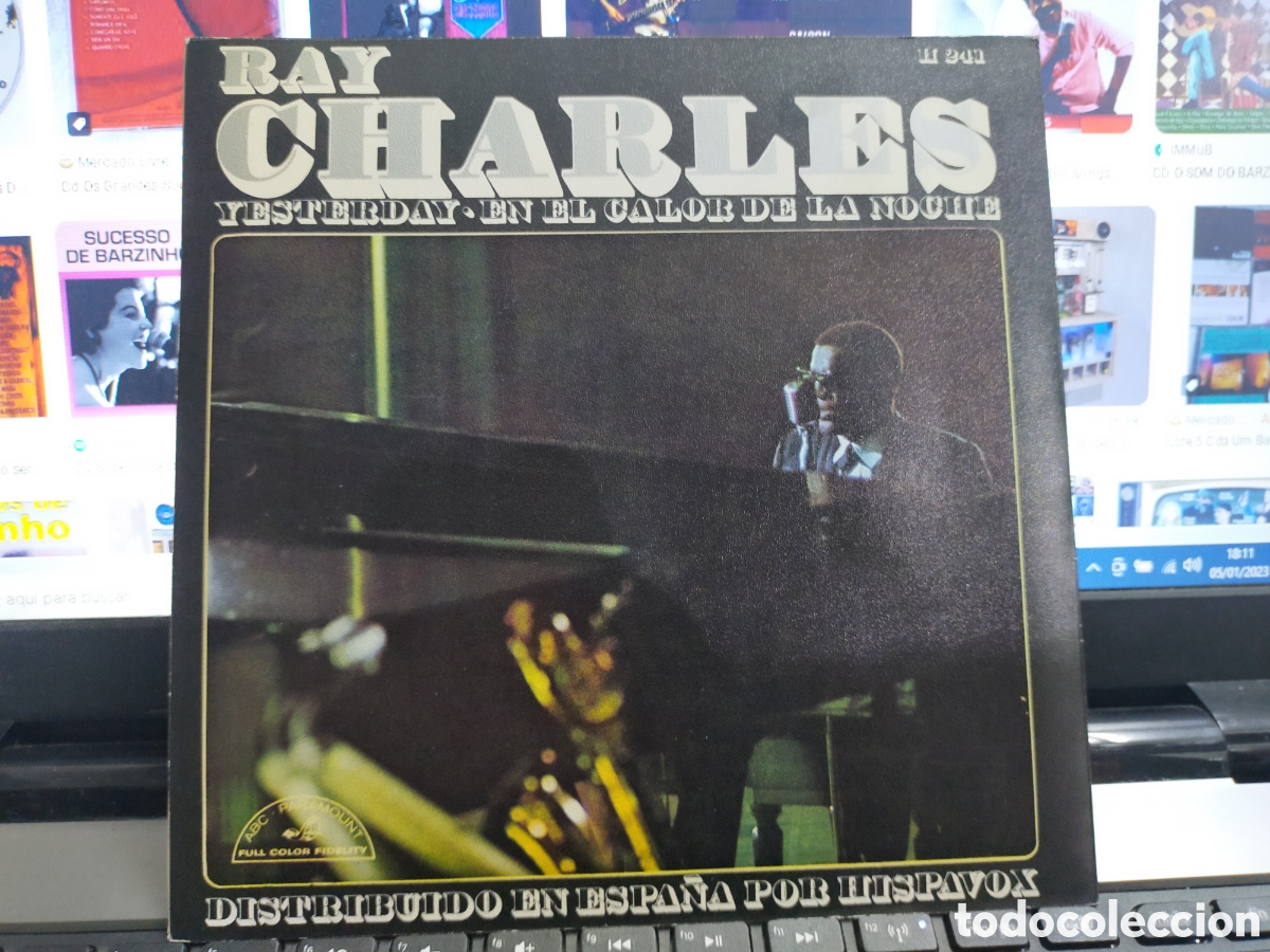 Discos de vinilo: Ray Charles single yesterday Espa&ntilde;a 1967 - Foto 2