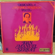 Discos de vinilo: D1 - JOAN MANUEL SERRAT ”DEDICADO A ANTONIO MACHADO POETA” - LP AÑO 1969. Lote 384974449