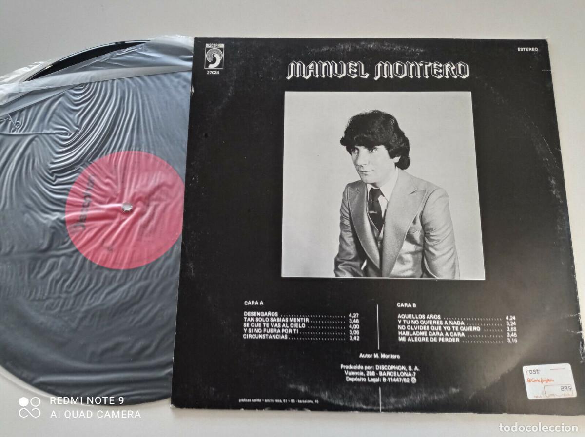 Discos de vinilo: MANUEL MONTERO - St - LP DISCOPHON 1982 // VINILO EXCELENTE - Foto 2