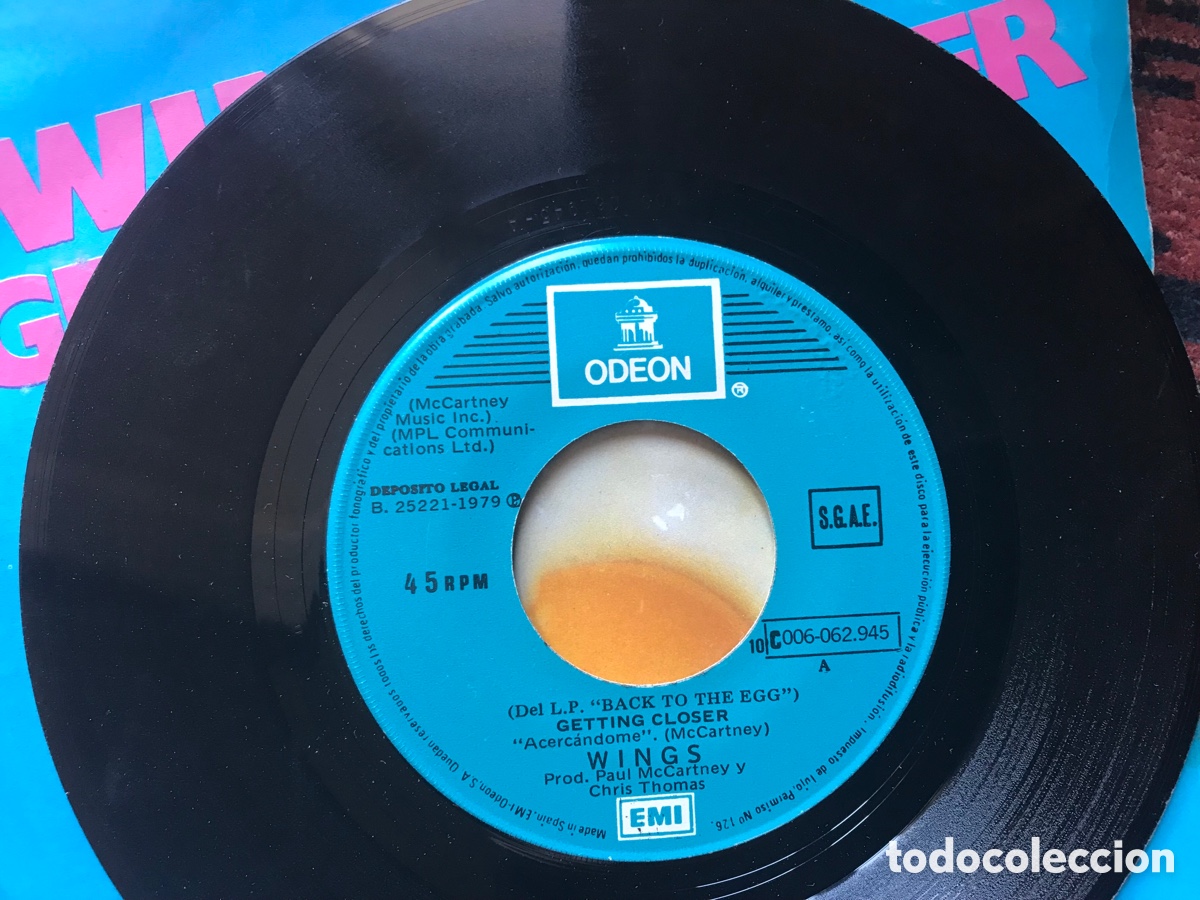 Discos de vinilo: Wings. Getting closer. Acerc&aacute;ndome - Foto 3