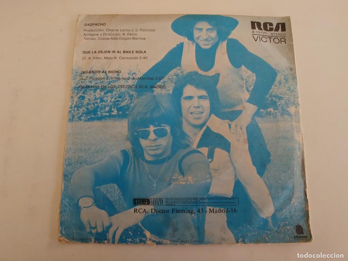 Discos de vinilo: GAZPACHO-SINGLE QUE LA DEJEN IR AL BAILE SOLA - Foto 2