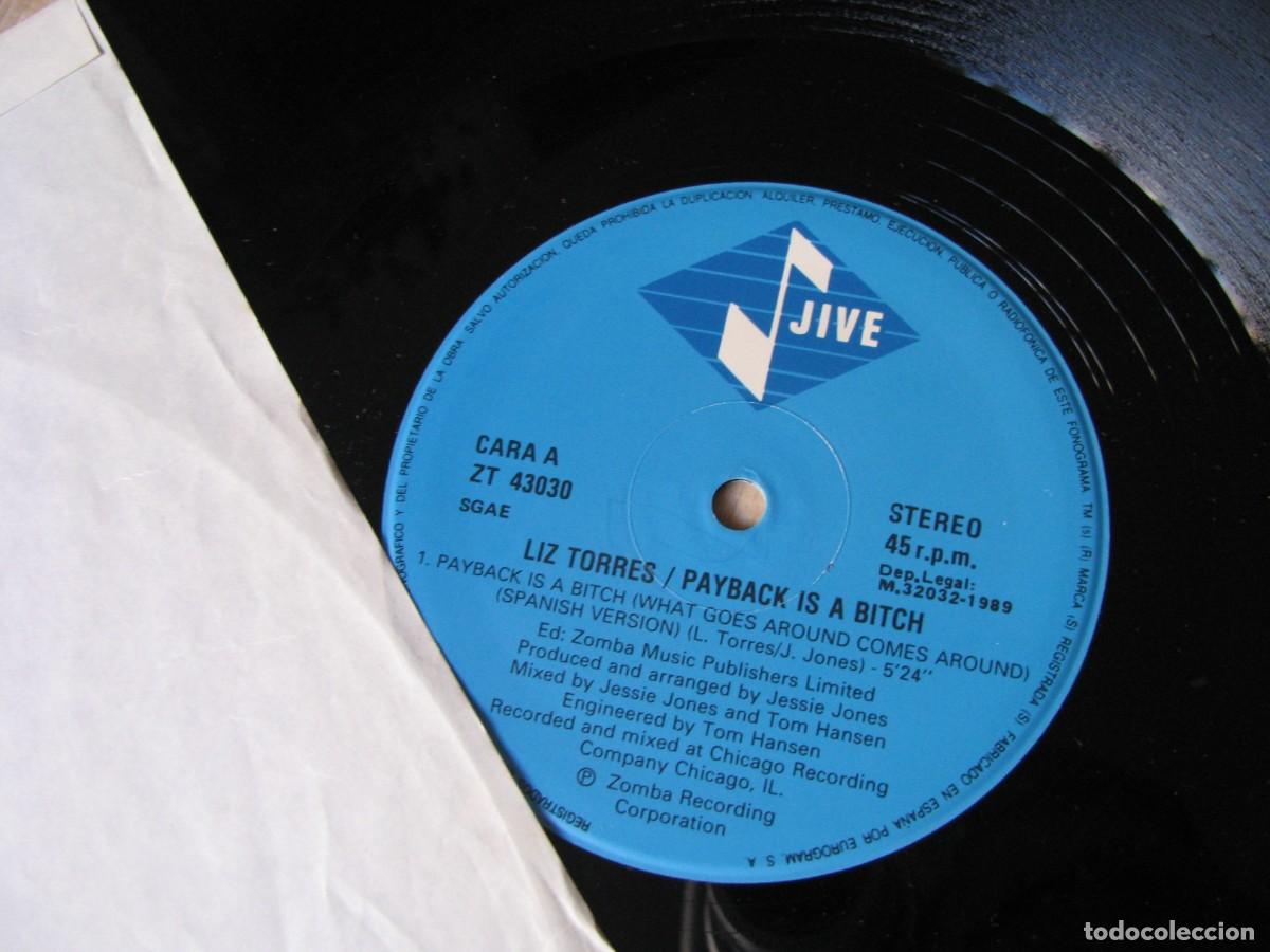 Discos de vinilo: DISCO DE VINILO. LIZ TORRES. PAYBACK IS A BITCH. - Foto 3