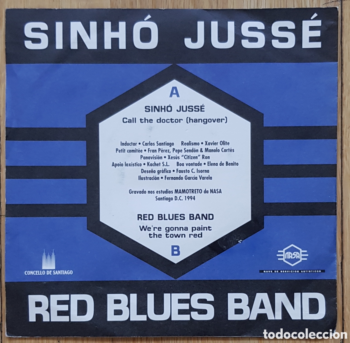 Discos de vinilo: Sinh&oacute; Juss&eacute;/ Red Blues Band single - Foto 2
