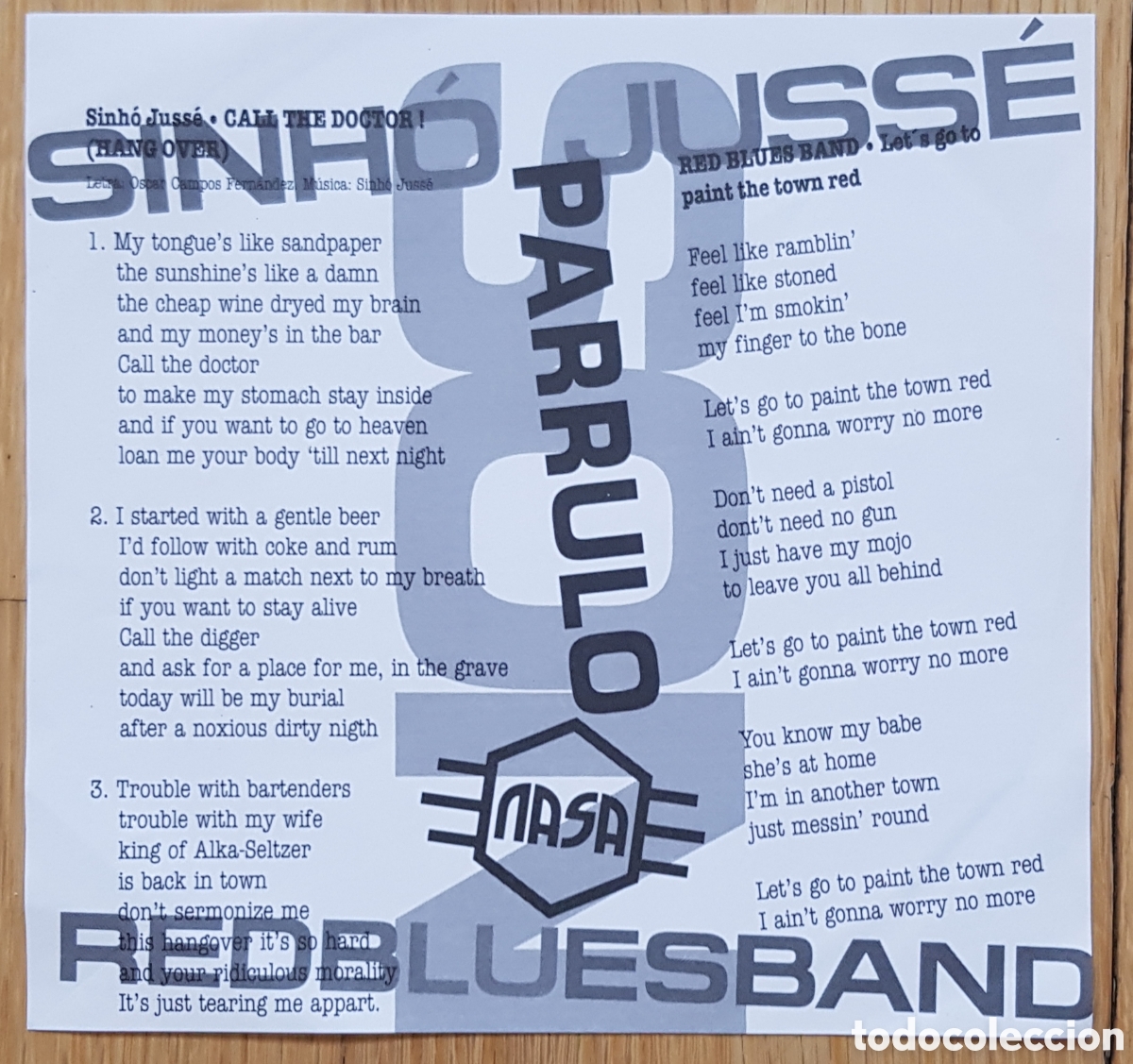 Discos de vinilo: Sinh&oacute; Juss&eacute;/ Red Blues Band single - Foto 3