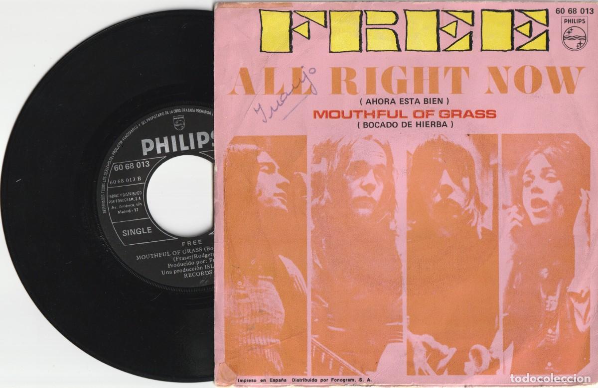 Discos de vinilo: FREE - ALL RIGHT NOW (SINGLE PHILIPS 1970 ESPA&Ntilde;A) - Foto 2