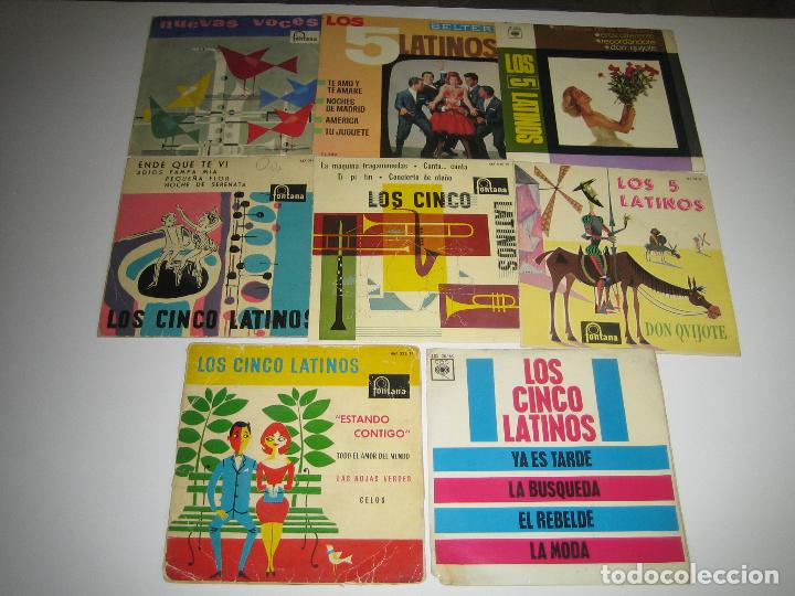 Discos de vinilo: LOS 5 LATINOS - LOTE DE 8 DISCOS PEQUE&Ntilde;OS - Foto 1
