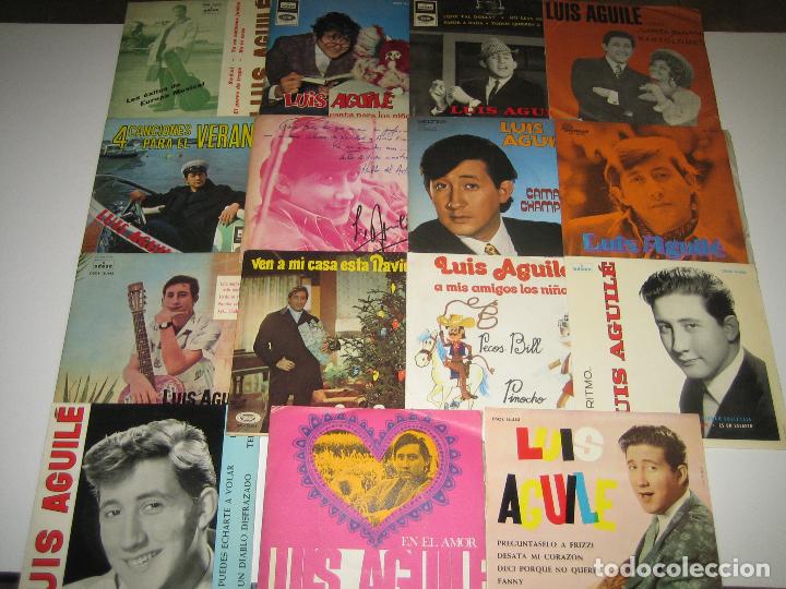 Discos de vinilo: LUIS AGUILE - LOTE DE 15 DISCOS PEQUE&Ntilde;OS - Foto 1