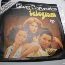 Discos de vinilo: SINGLE SILVER CONVENTION. TELEGRAM. MIDNIGHT LADY. BP 1977 EUROVISIÓN (SEMINUEVO)