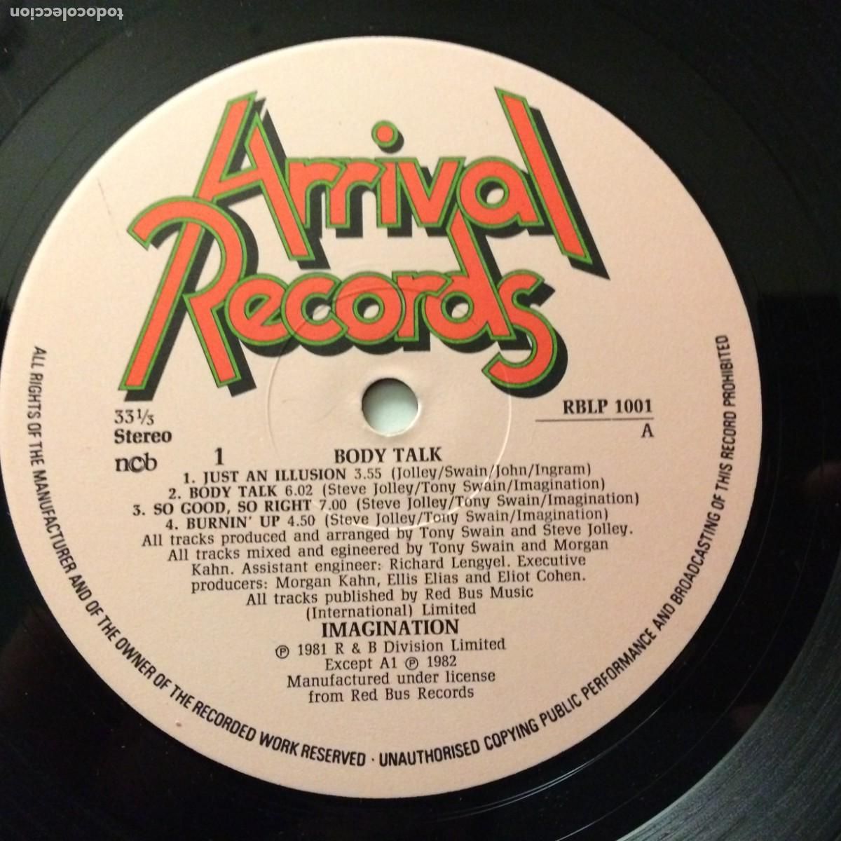 Discos de vinilo: Imagination &ndash; Body Talk , Scandinavia 1982 Arrival Records - Foto 3