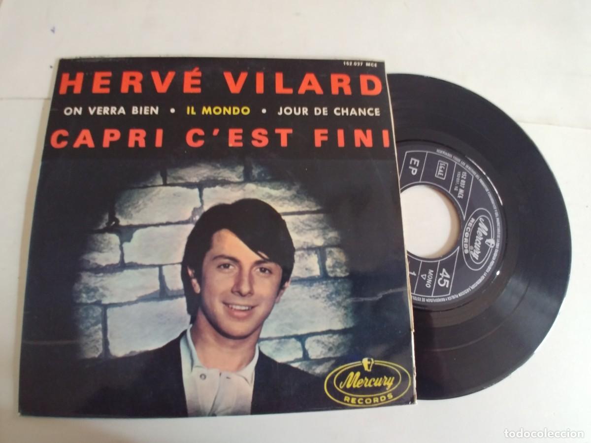 Discos de vinilo: HERVE VILARD-EP CAPRI C&Eacute;ST FINI +3 - Foto 1