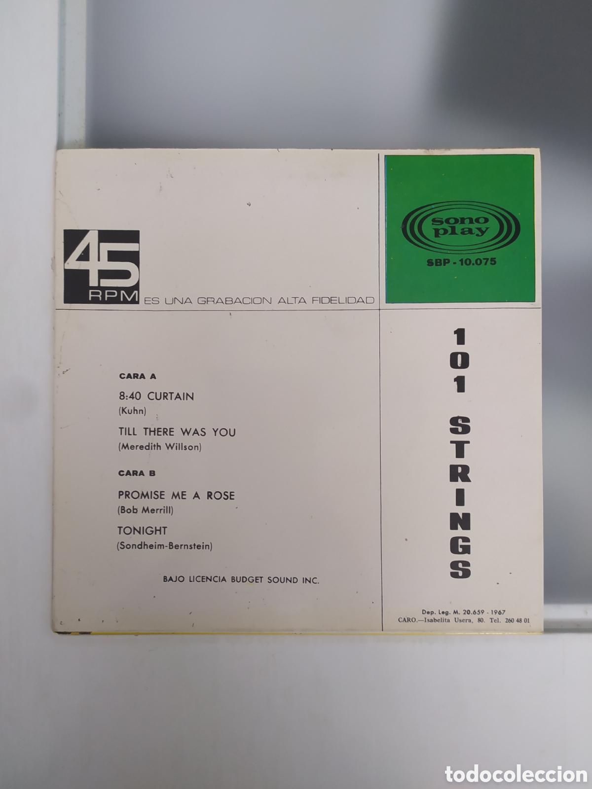 Discos de vinilo: Ep 101 Strings. A toast to Broadway - Foto 2