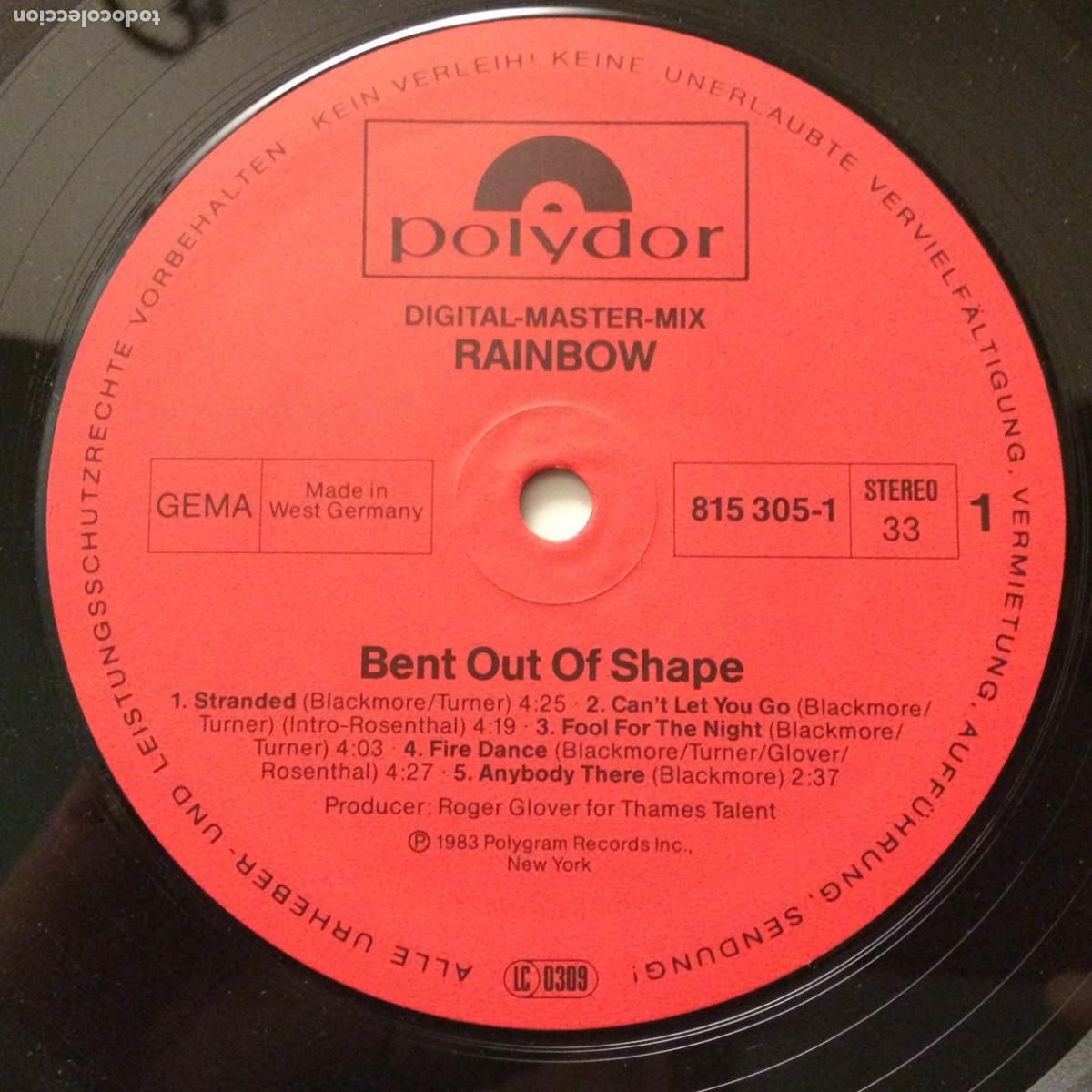 Discos de vinilo: Rainbow &lrm;&ndash; Bent Out Of Shape , Germany 1983 Polydor* - Foto 5