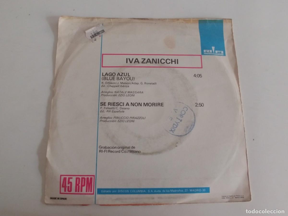 Discos de vinilo: IVA ZANICCHI-SINGLE LAGO AZUL - Foto 2