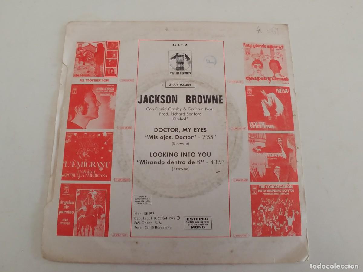 Discos de vinilo: JACKSON BROWNE-SINGLE DOCTOR MY EYES - Foto 2