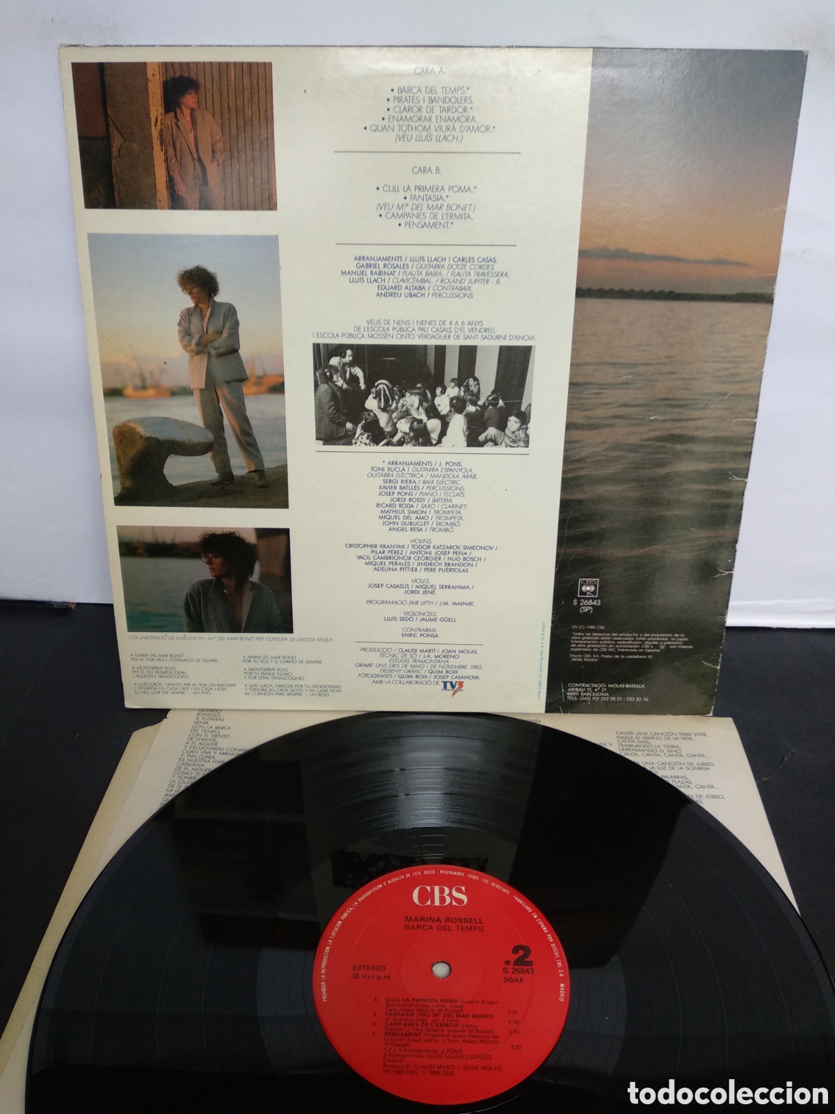 Discos de vinilo: *MARINA ROSELL, BARCA DEL TEMPS, SPAIN, CBS, A3 - Foto 2