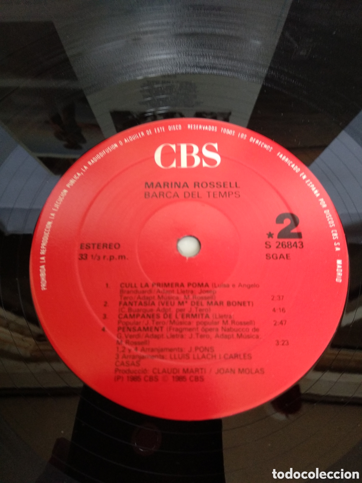 Discos de vinilo: *MARINA ROSELL, BARCA DEL TEMPS, SPAIN, CBS, A3 - Foto 4
